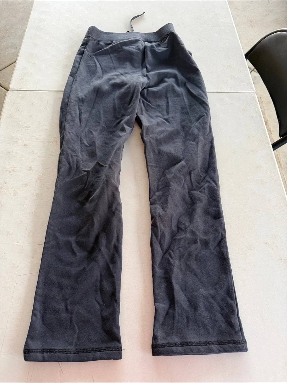 Old Navy Black Fleece Joggers with Pink Heart Patch